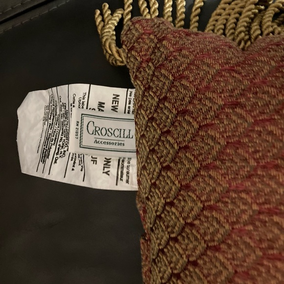 Croscill Bellissima Boudoir Pillow Red & Gold $30 - Picture 4 of 8